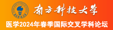 操骚逼小电影南方科技大学医学2024年春季国际交叉学科论坛